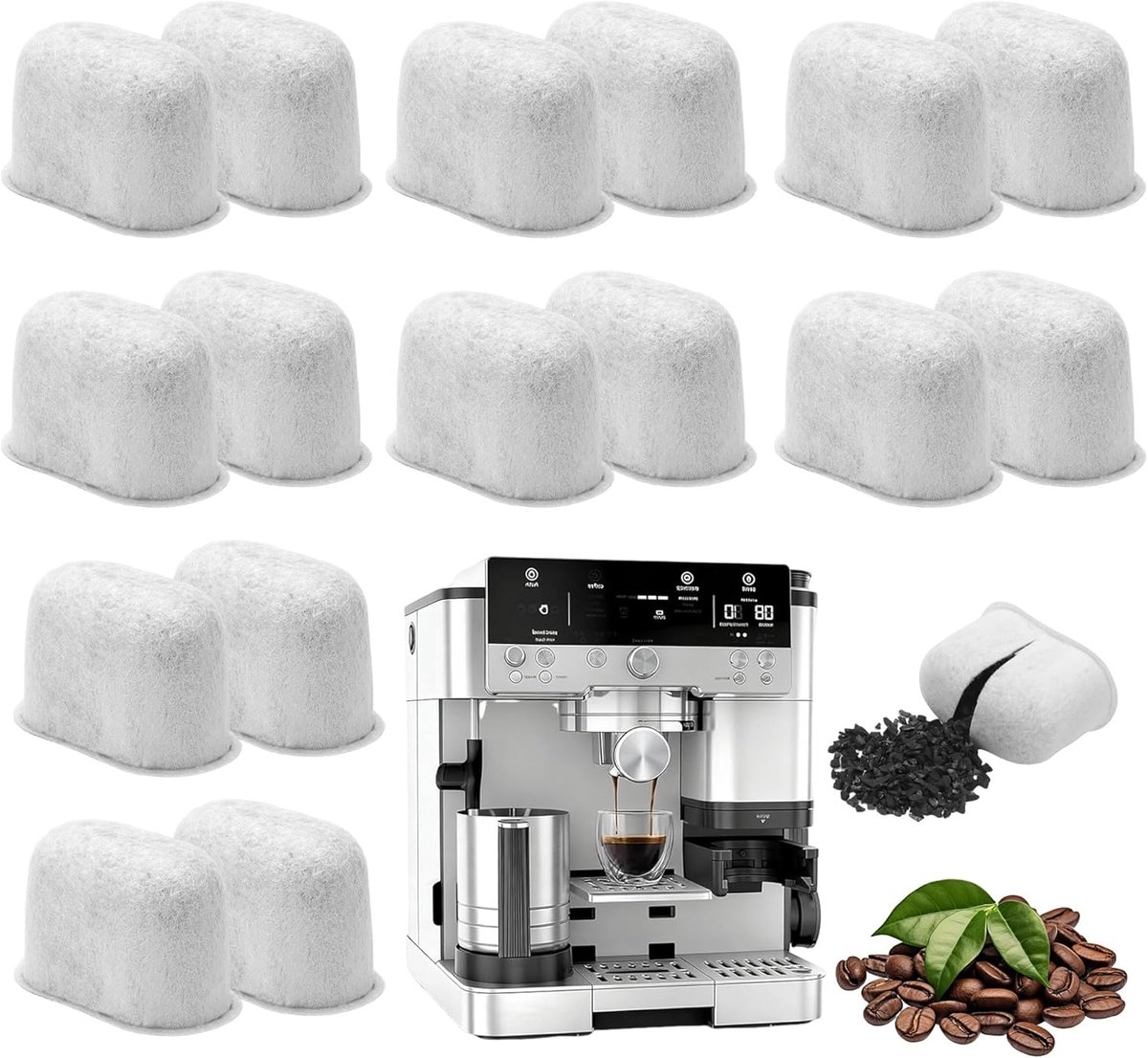 Waterfilters voor Ninja koffiezetapparaat - 16 stuks - Compatibel - Verbetert de smaak van koffie - ShopVlot
