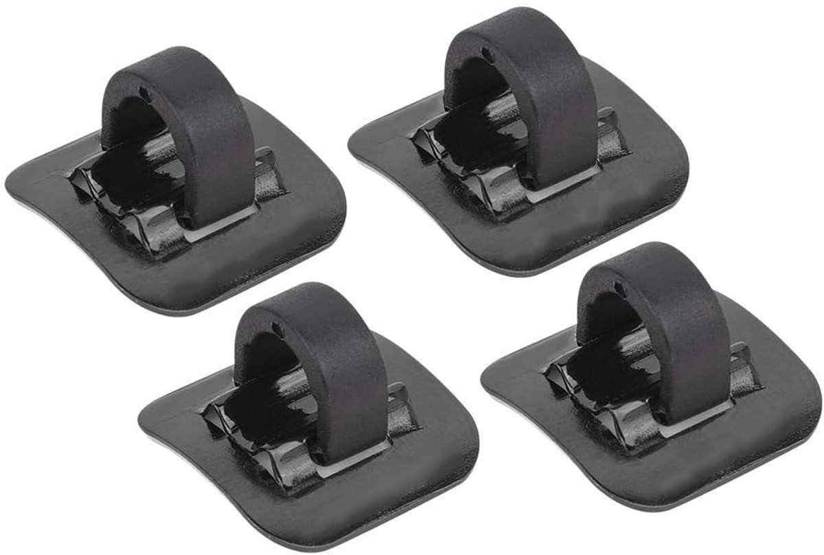 Fiets kabelgeleider set van 4 - aluminium legering - zwart - voor nettere kabels - ShopVlot