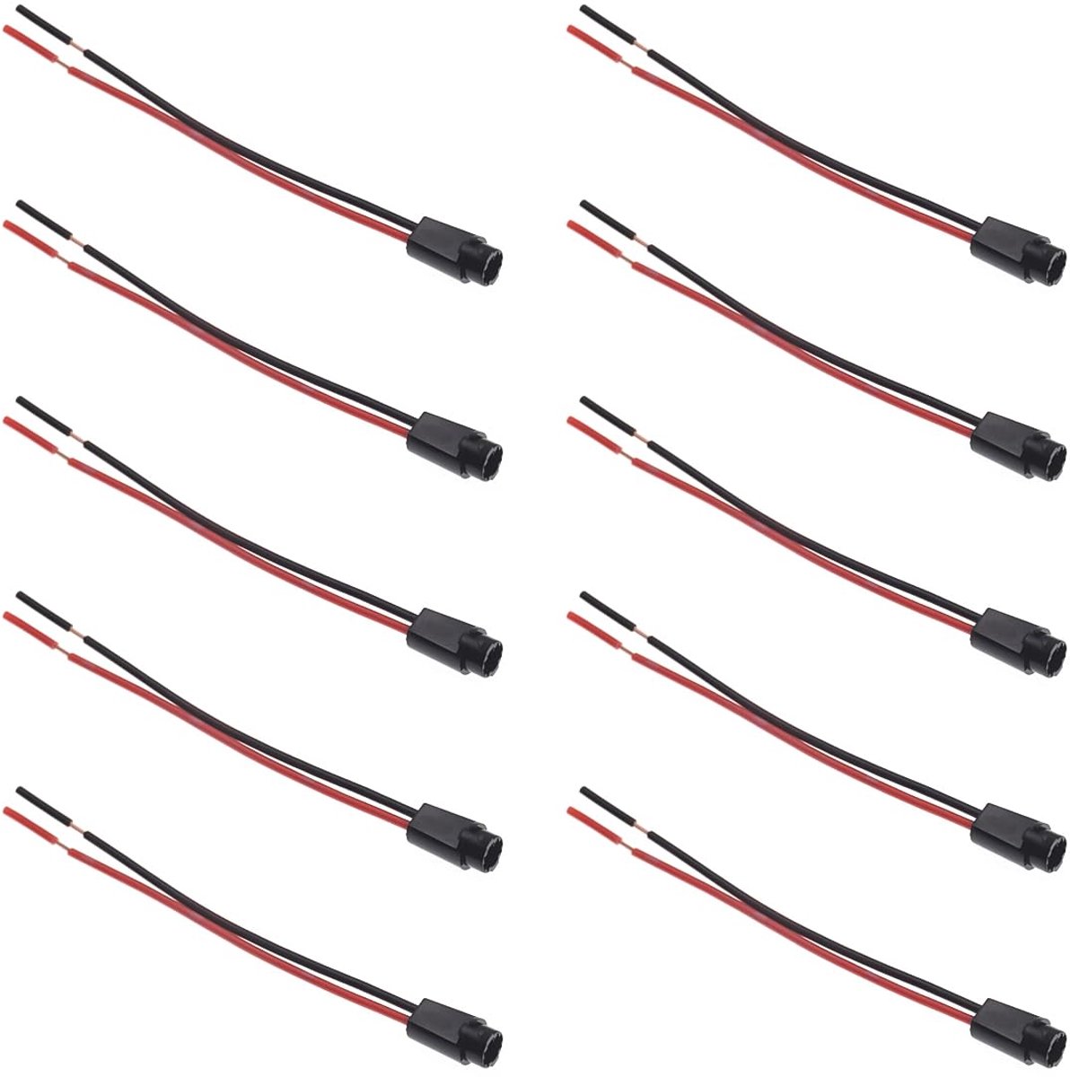 T5 fitting draadconnectoren 10 stuks - kunststof - voor 1.2W gloeilampen - ShopVlot