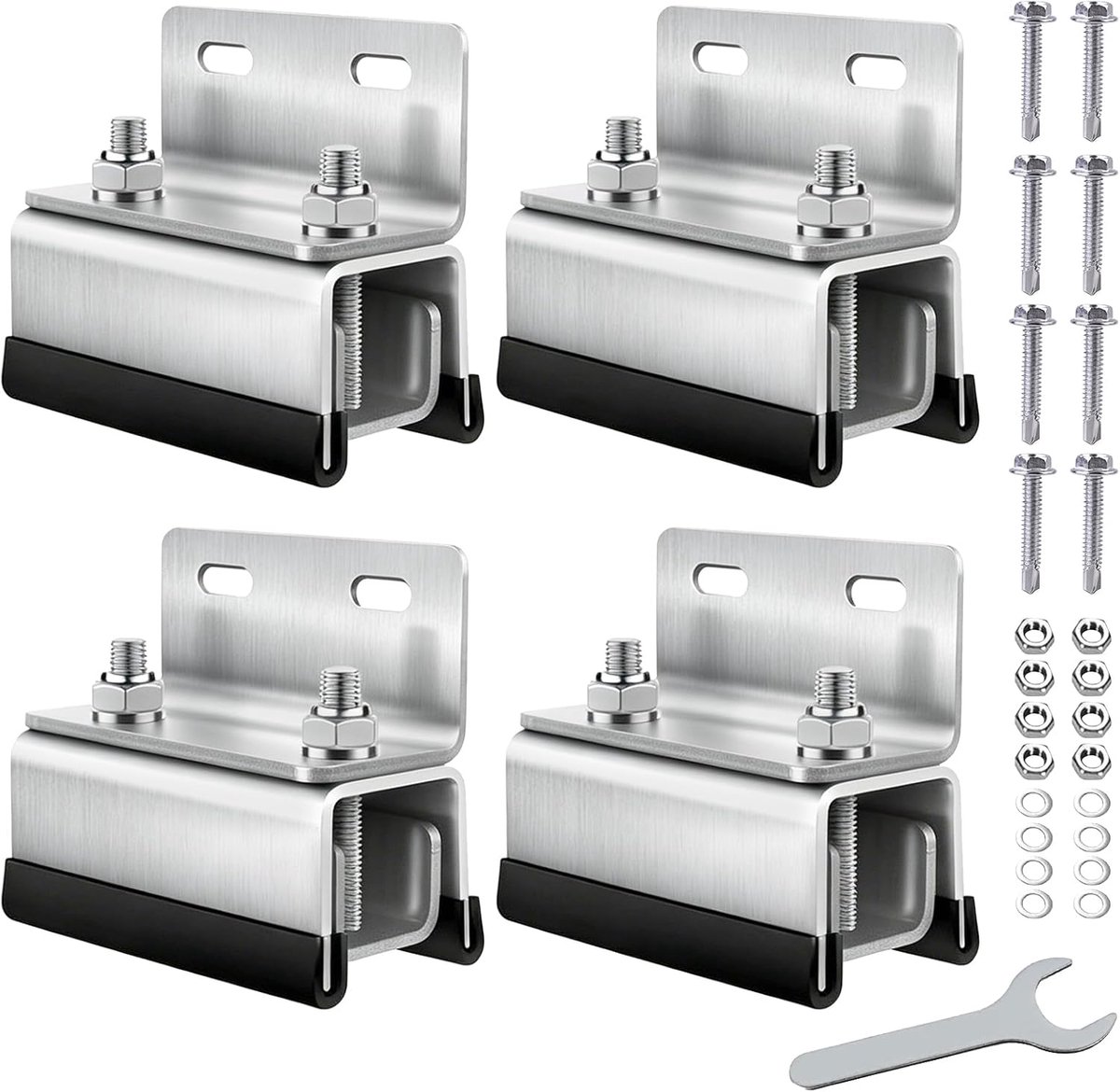 Solar paneel montage set 4 stuks - RVS 304 - Corrosiebestendig - Ideaal voor motorhomes - ShopVlot