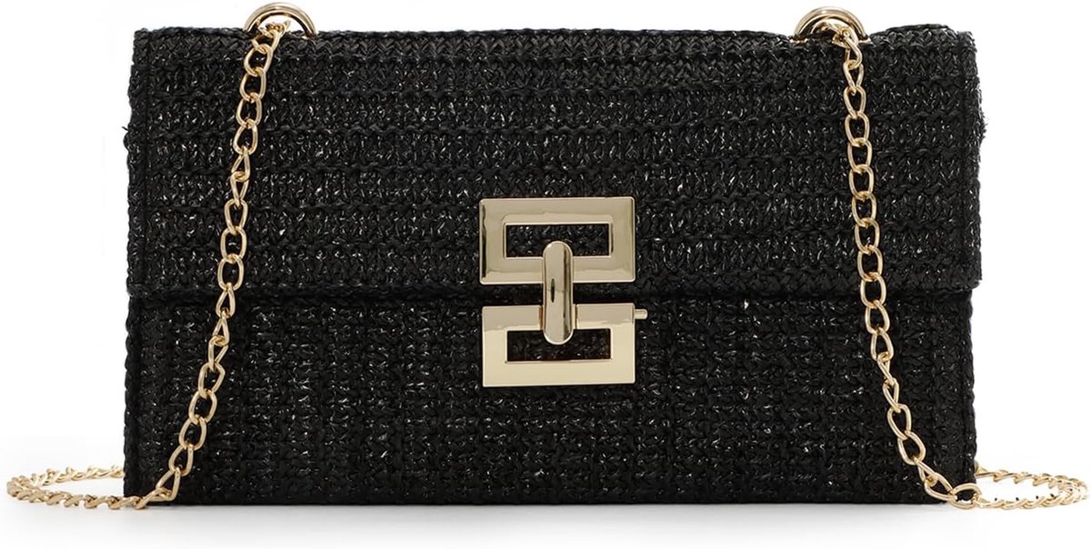 Schoudertas dames - zomer stro - geweven rieten - perfect voor het strand - ShopVlot