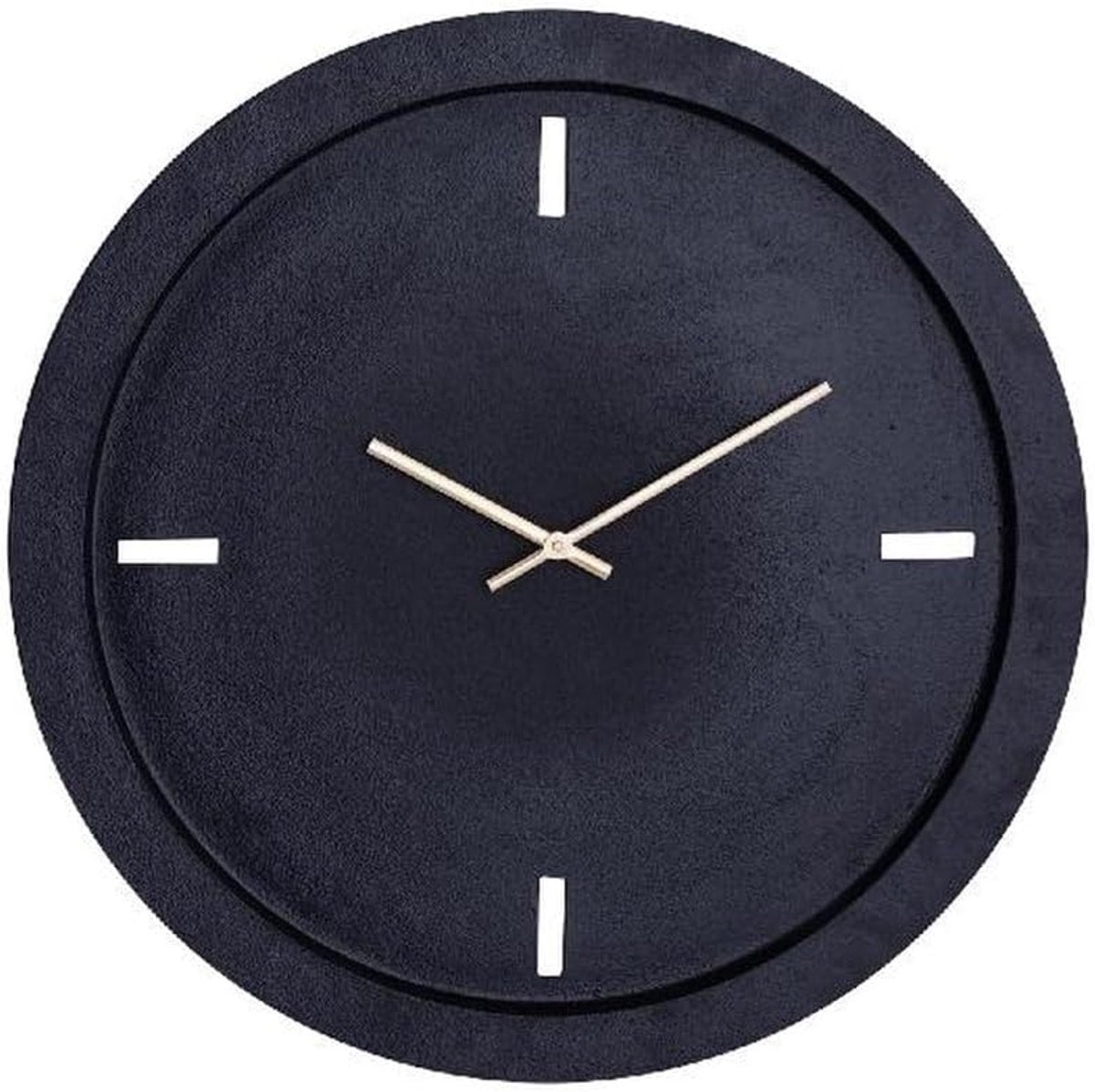 Wandklok Endor - 55x55x4cm - aluminium - zwart - stijlvolle blikvanger - ShopVlot