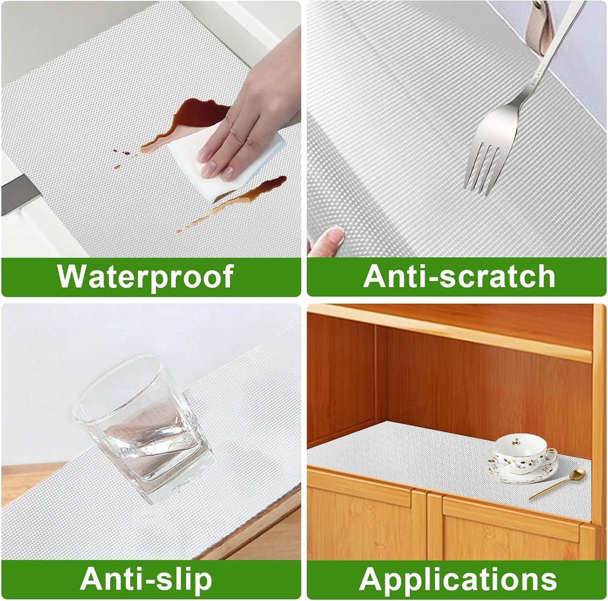 Lade Mat, 45 x 500 cm - Transparant EVA - Antislip en Waterdicht - Bescherming voor Keuken en Kantoor - ShopVlot