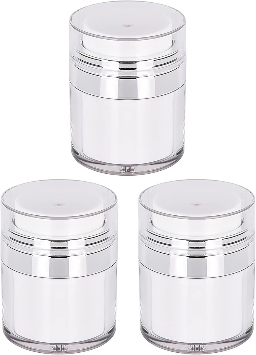 Airless pomp dispenser 30 ml - glazen vacuumbeker - herbruikbaar - ideaal voor reizen - ShopVlot
