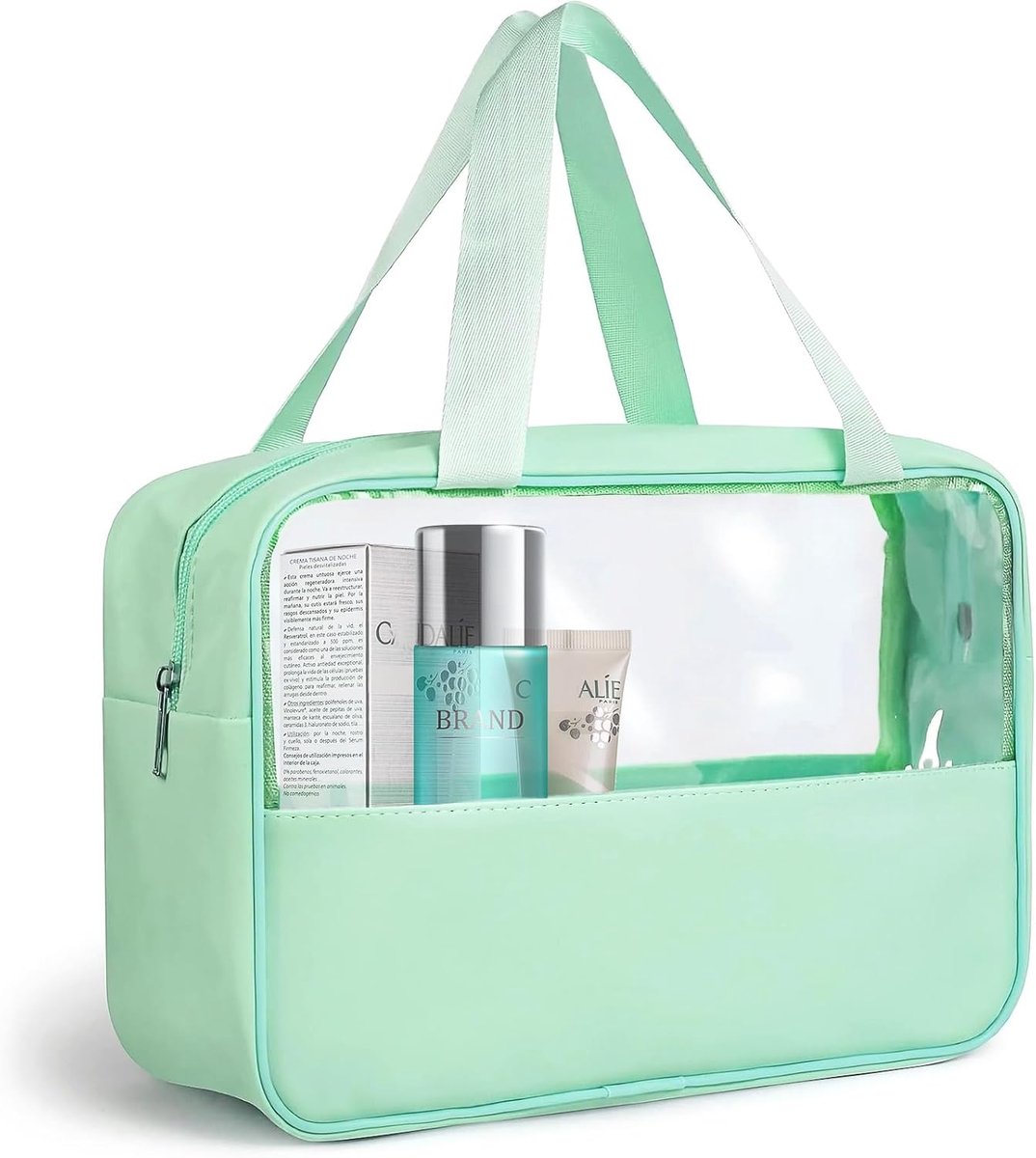 Makeup Bag Translucent Transparent Toiletry Bag for Women and Men, Large Capacity Cosmetic Bag, Travel Toiletry Bag - ShopVlot