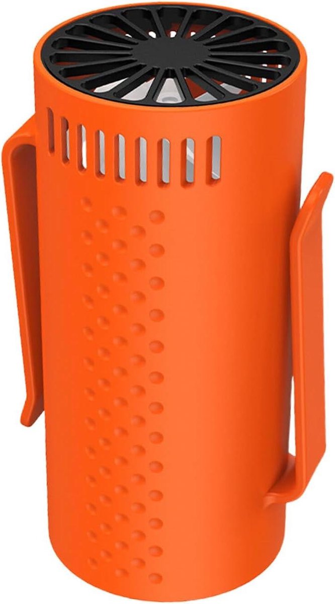 Draagbare Ventilator - Mini Ventilator Nekventilator - Persoonlijke Koeling - 4 Instelbare Niveaus - 90 Gram - Oranje