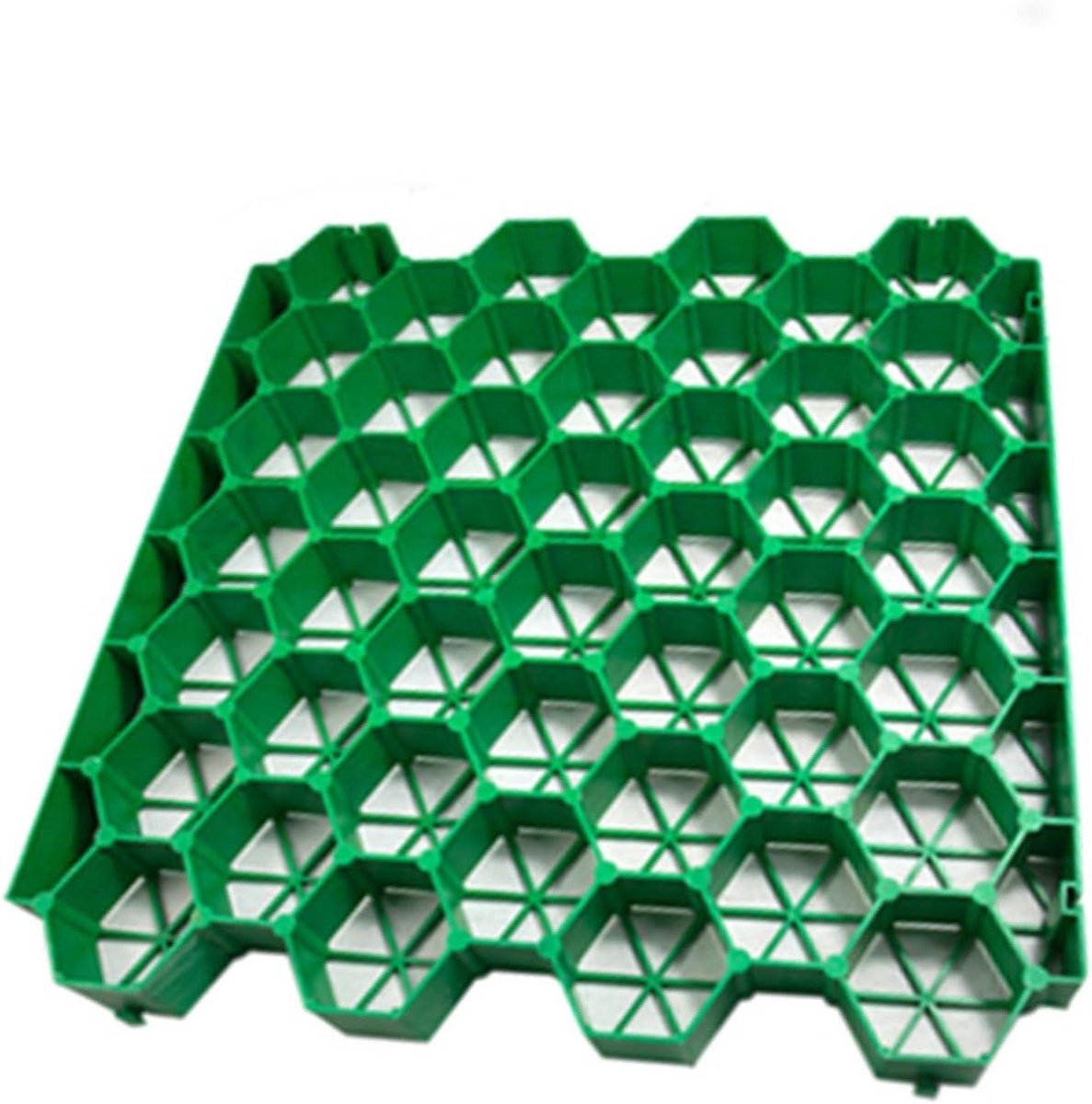 Kunststof Grindroosters - Bodemversteviging Drainage - Stabiliseren van Ondergrond - Anti-migratie Cel Bodem - 50x50 cm - Groen