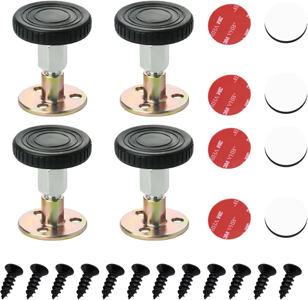 Pack of 4 Anti-Smoke Holders Adjustable Furniture Legs 46-64mm Height Adjustable with Anti-Scratch Pad Installation - ShopVlot