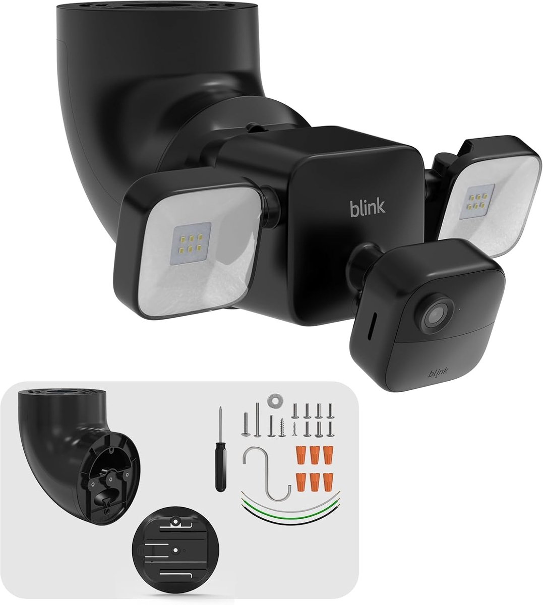 Floodlight bevestigingsbeugel - compatibel met Blink Outdoor 4 - zwart - optimale kijkhoek voor eenvoudige montage - ShopVlot