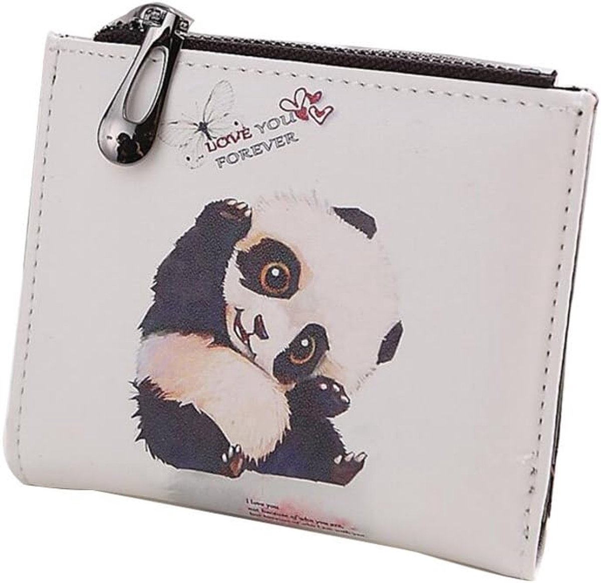 Cute Ladies Zipper Purse Small Coins Wallet Card Holder Panda, One Size Caricature, panda, One size, Caricature - ShopVlot