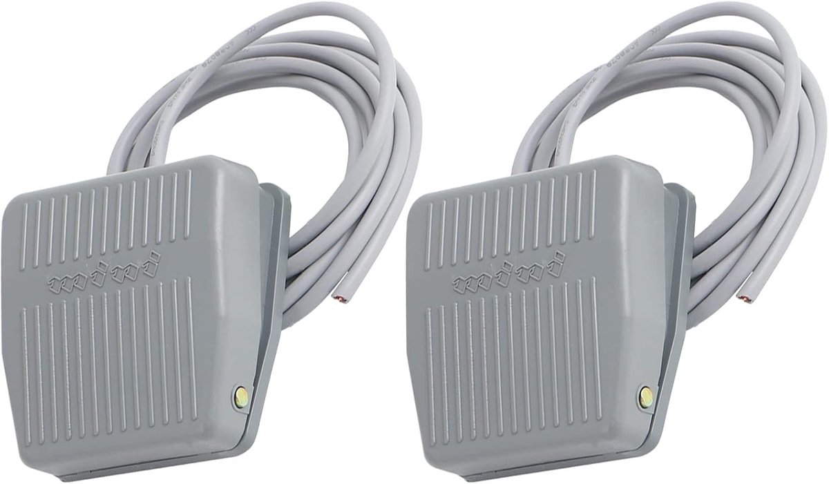 Voetpedaal schakelaar - momentaan bediening - 2 stuks - non-slip rubberen oppervlak - ShopVlot