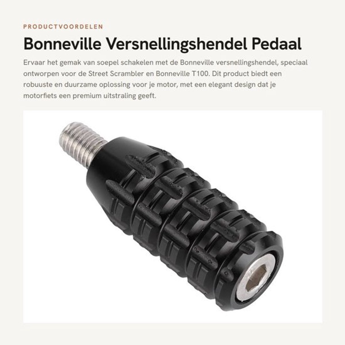 Versnellingshendel CNC-aluminiumlegering - Pedaal - Vergroting Voetsteun - Geschikt voor Bonneville/Black T120 - Eenvoudig te Installeren - Robuust en Duurzaam - Versnellingspedaal