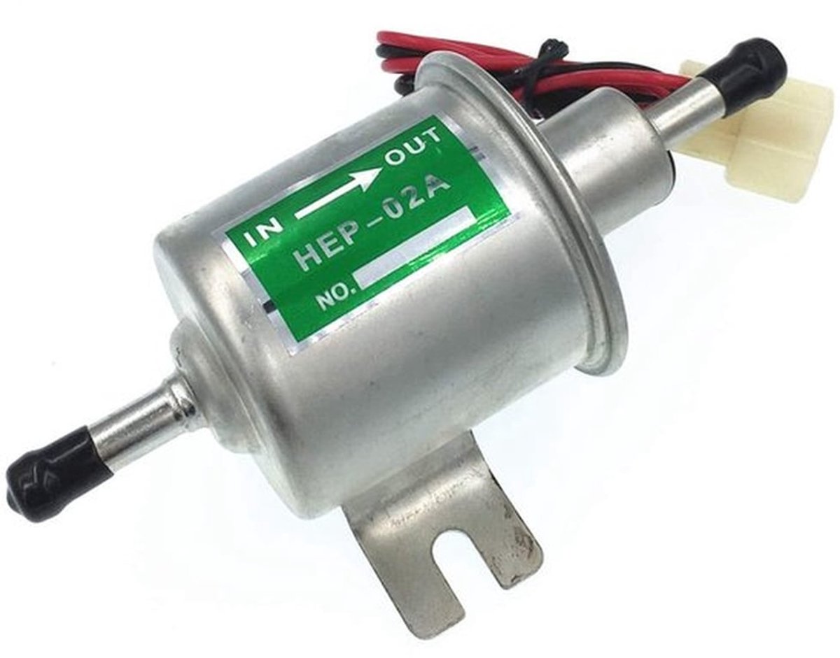 Brandstofoverdrachtpomp 12 Volt - Elektrische brandstofpomp - Lagedruk voor Diesel en Benzine - Compact formaat - Geschikt voor Motorfiet...