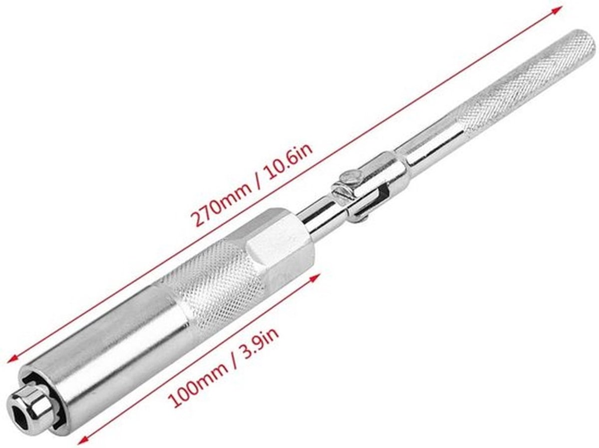 Dopsleutelsleutel 100% gloednieuw - Schokdemper Sleutel - Anti-slip Handgreep - Chroom-vanadium Staal - Stevige Socket - 270mm Lengte