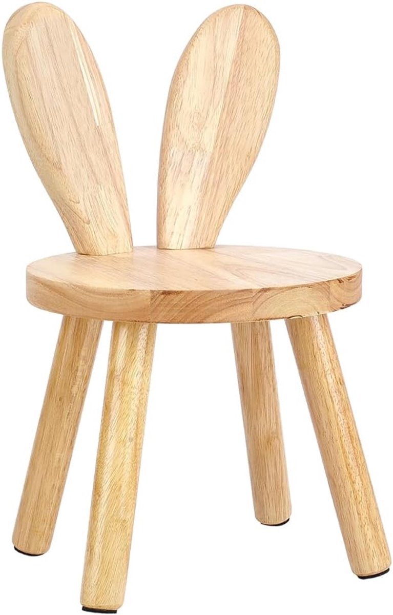 Mini-stoel peuter 22,9 cm - houten konijnenkruk - schattig design - perfect voor kinderkamer - ShopVlot