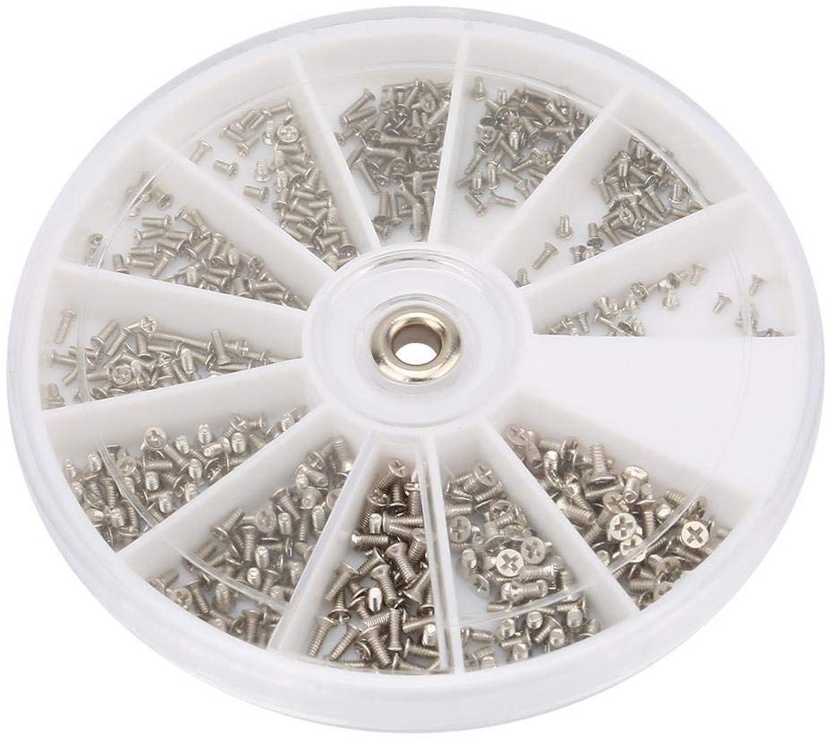 Glas Schroeven 600pcs - Ronde Doos M1.0 M1.2 M1.4 M1.6 - Roestvrijstaal - Ideaal voor brilmontage - ShopVlot