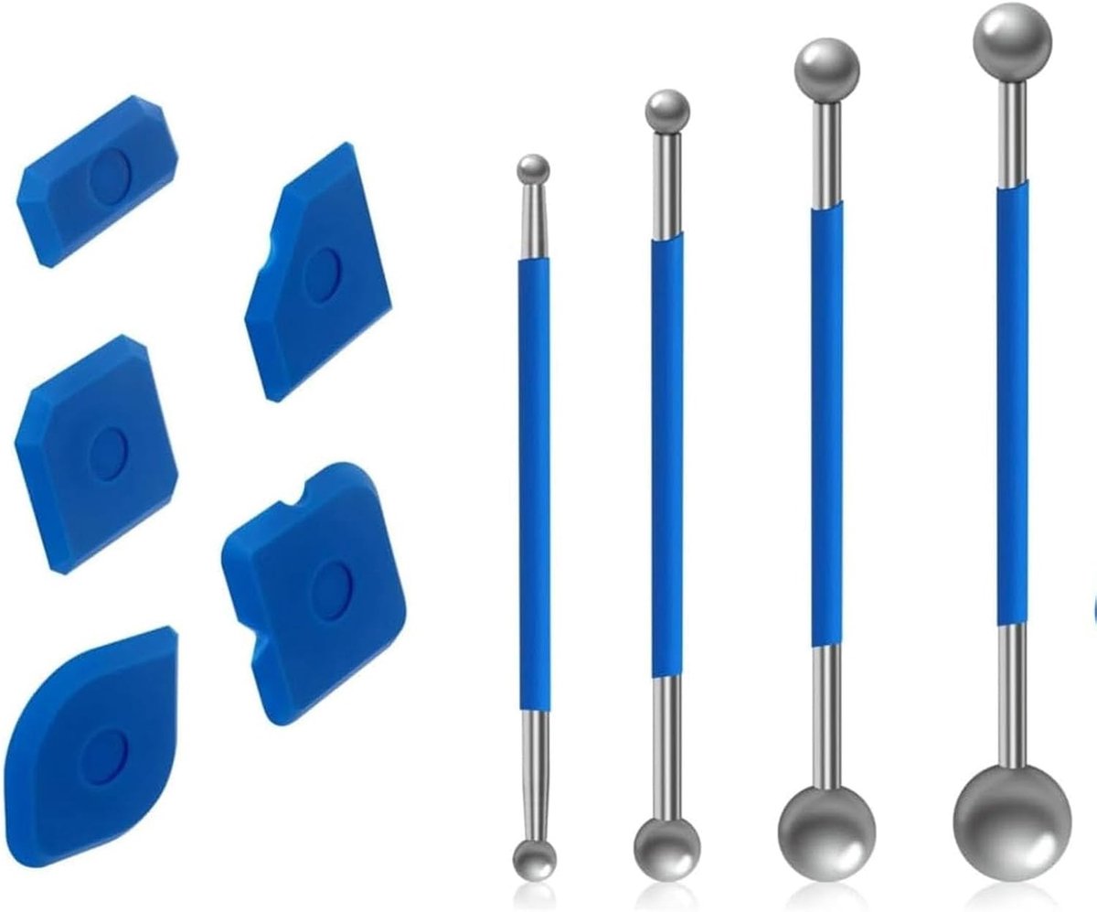 Joint ladder tool set 9-delig - silicone en staal - voor keramische tegels - verbeter de uitstraling van vloeren - ShopVlot