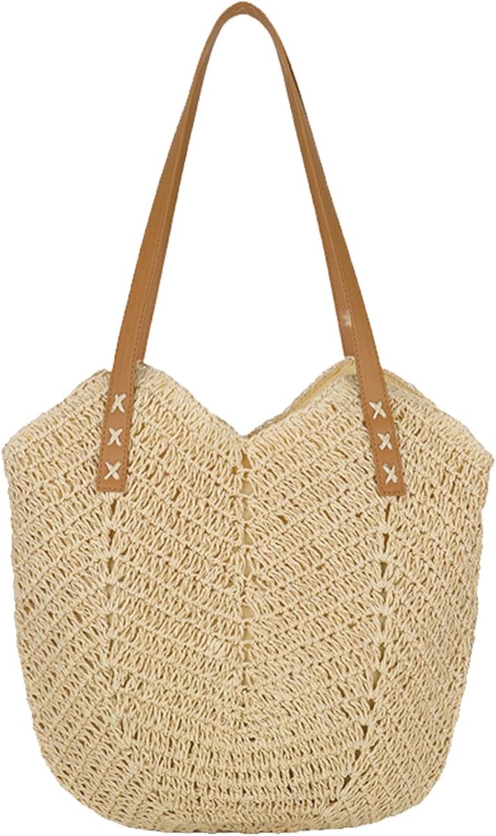 Grote strandtas - strotas met ritssluiting - Boheemse stijl - ideaal voor vakanties - ShopVlot