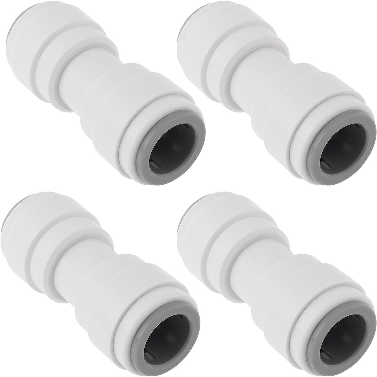 Waterconnector 12mm - rechte push-fit - witte kunststof - eenvoudig te installeren - ShopVlot