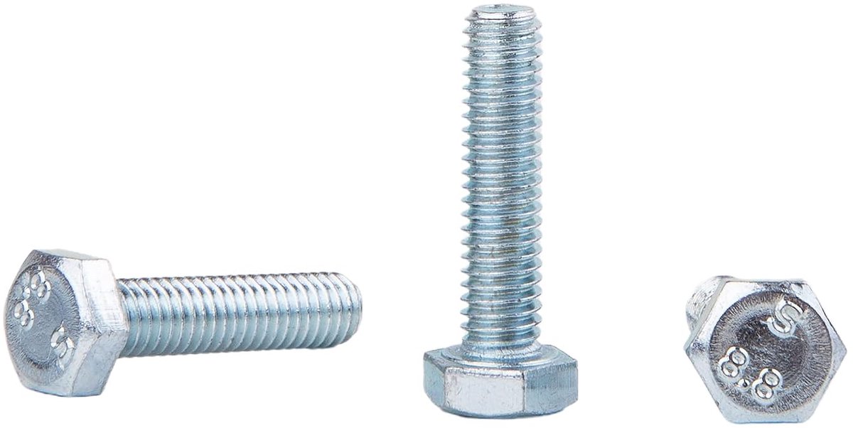 Hexagonale bouten M6 x 25 mm - verzinkt staal - vol draad - sterke verbindingen - ShopVlot