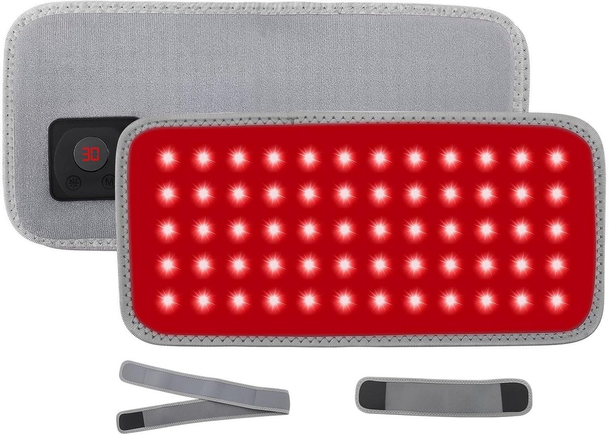 Vibratie Massage Rotatietherapie Band - Rood Licht - Voor Spierontspanning - Draadloze Ontspanning - ShopVlot