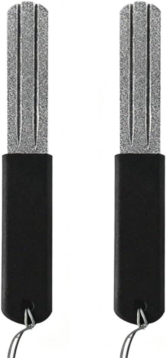 Vishaak slijper & dart slijpsteen - dubbelzijdig diamant - ergonomisch handvat - herstelt scherpte - ShopVlot