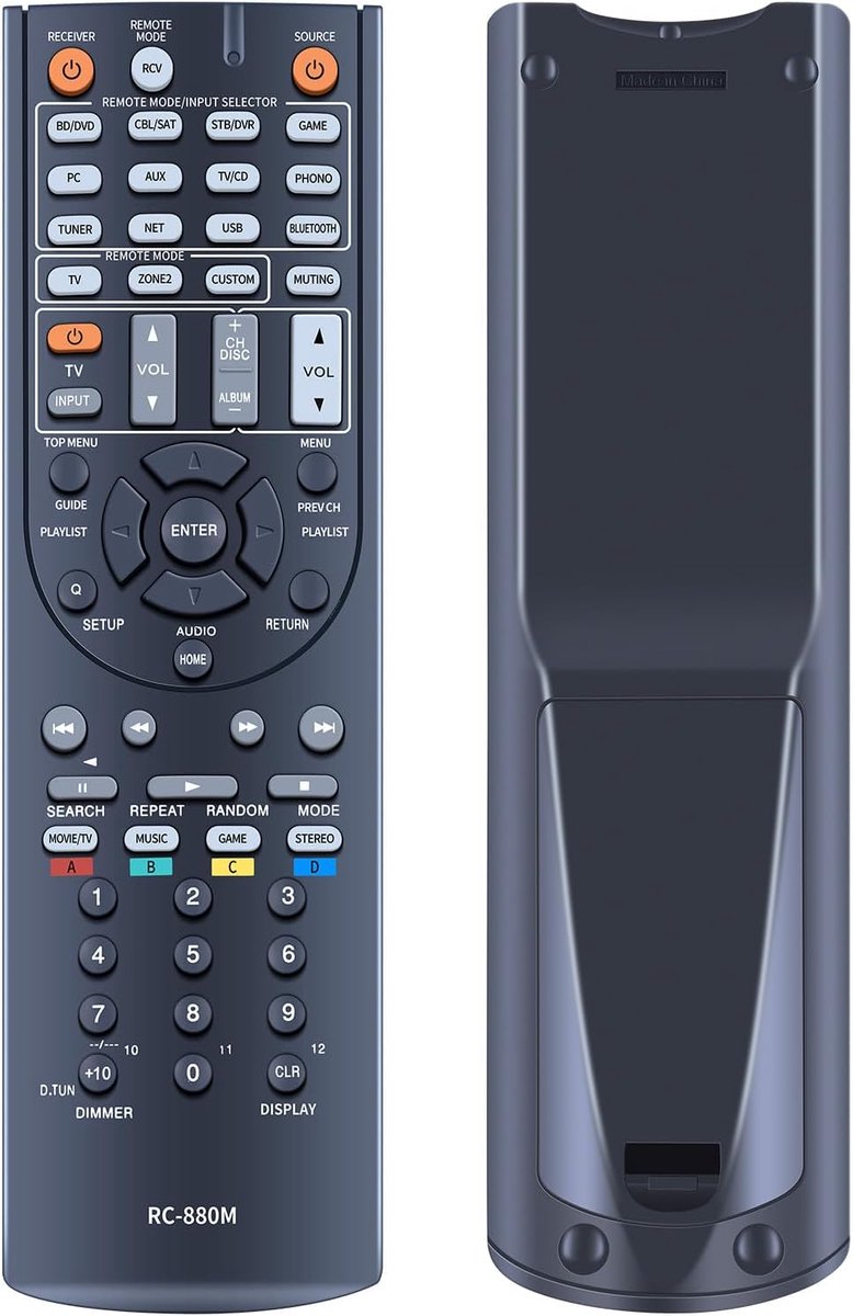 Afstandsbediening voor Onkyo AV-ontvangers - direct te gebruiken - geen programmering nodig - ShopVlot