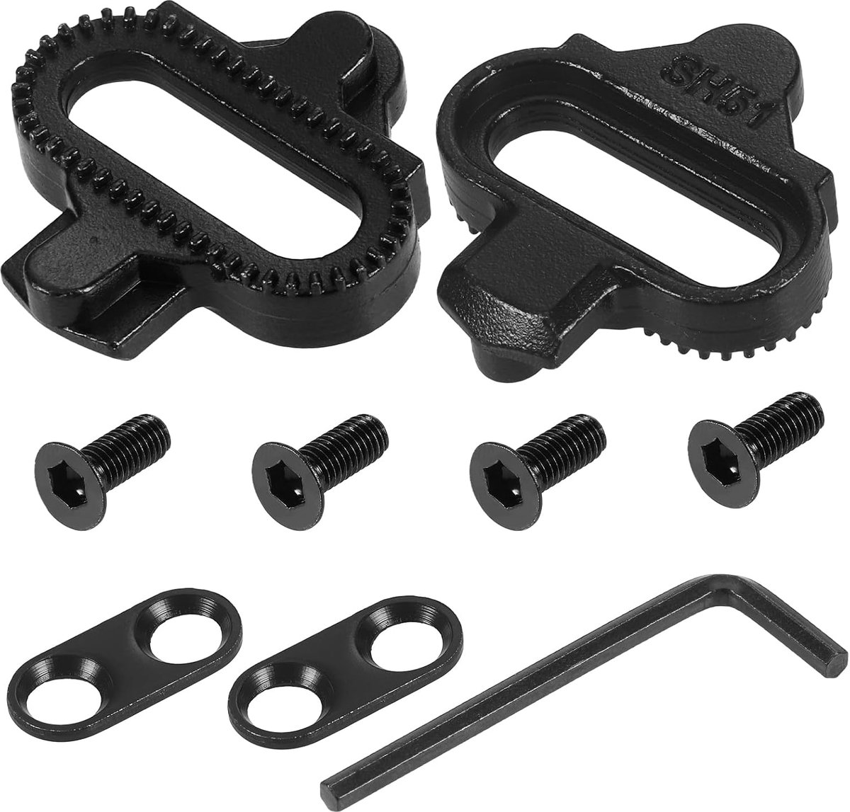 Cleats set voor Shimano SPD-SL - zwarte platte cleats - voor binnen en buiten - perfect voor fietsen - ShopVlot