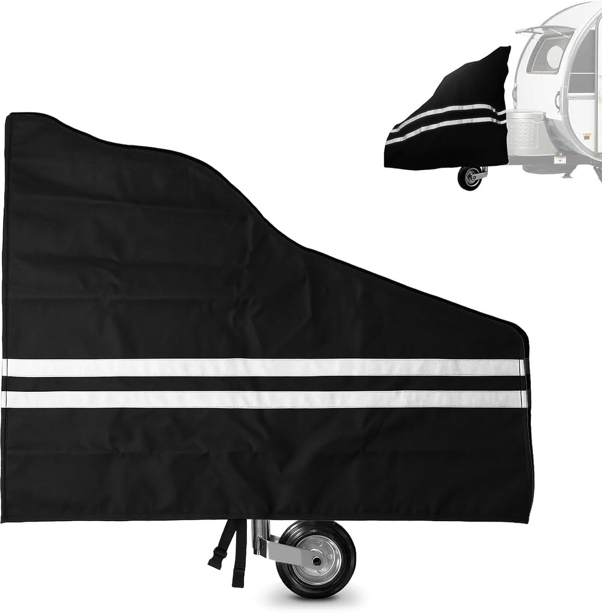 Deichselab cover voor paardentrailers 104x110 cm - 600D waterdicht - UV-bestendig met reflectorstrepen - ShopVlot