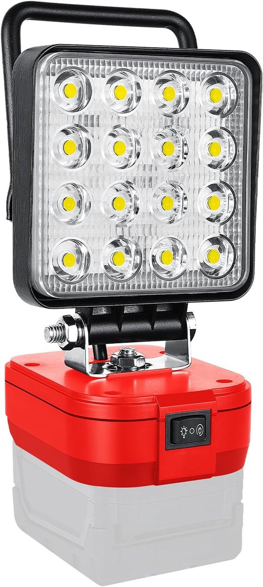 Draadloze LED werklicht 48 W - Accu floodlight - Compatibel met 18 V/20 V - Ideaal voor bouwplaats en camping - ShopVlot