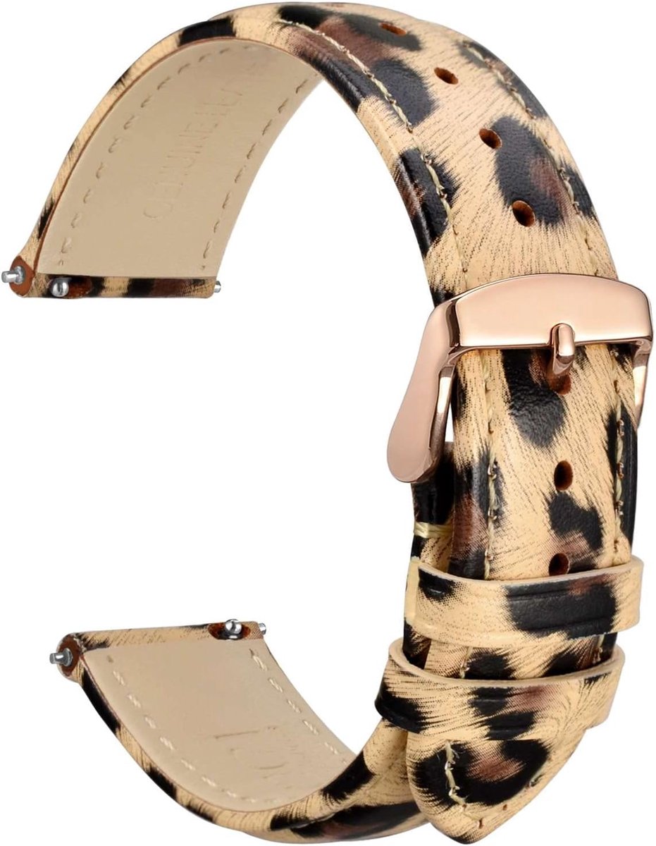 Horlogeband 20mm - Echt leer - Snelle bevestiging - Stijlvol en comfortabel - ShopVlot
