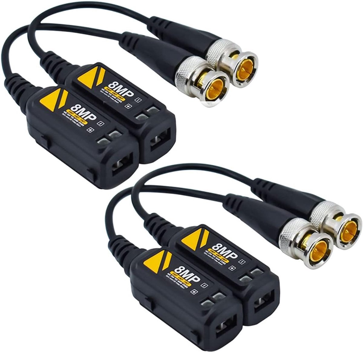 Video Balun Transceiver 8MP/4K - Passieve HD BNC - UTP RJ45 Kabel - Voor CCTV Beveiligingscamera's - ShopVlot