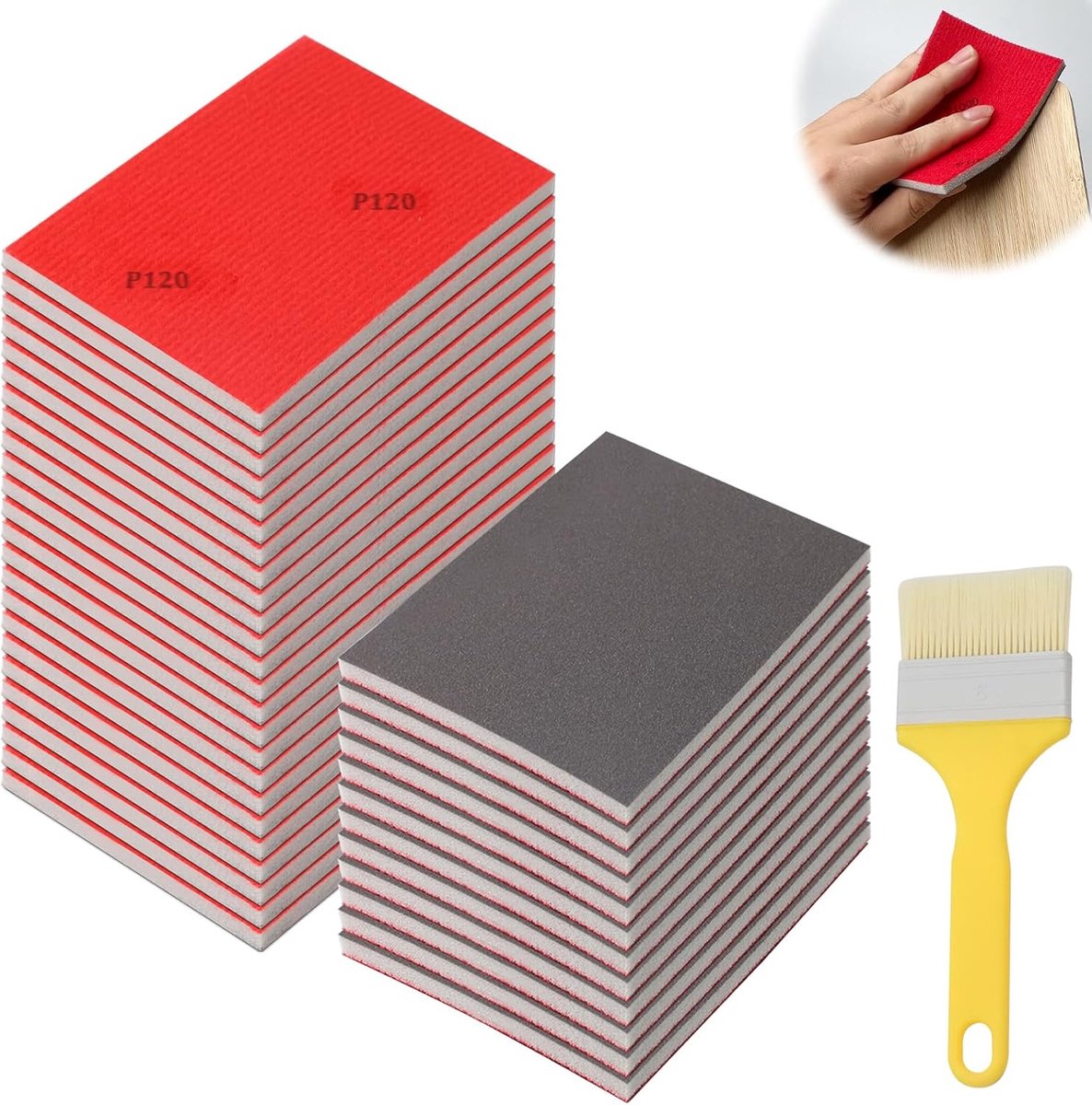 36 pieces sanding sponge P600 sanding sponge for wood wet and dry sanding sponge set Suitable for polishing wood - ShopVlot