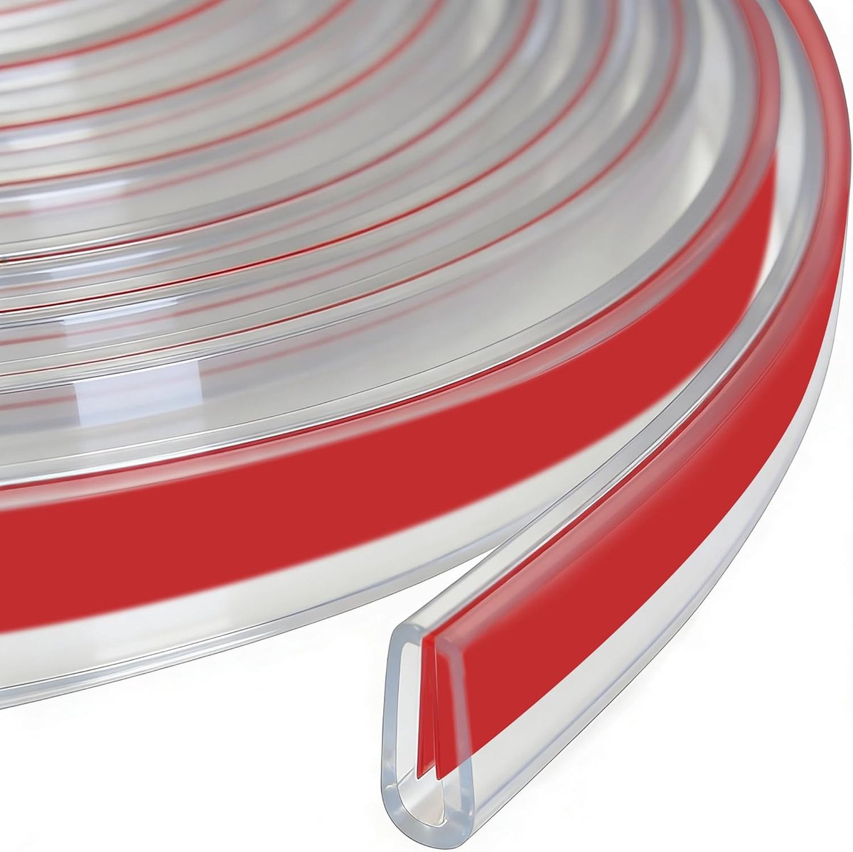 Rubberen profielen deurbescherming - U-vorm 9-11 mm - flexibel transparant - bescherming tegen scherpe randen - ShopVlot