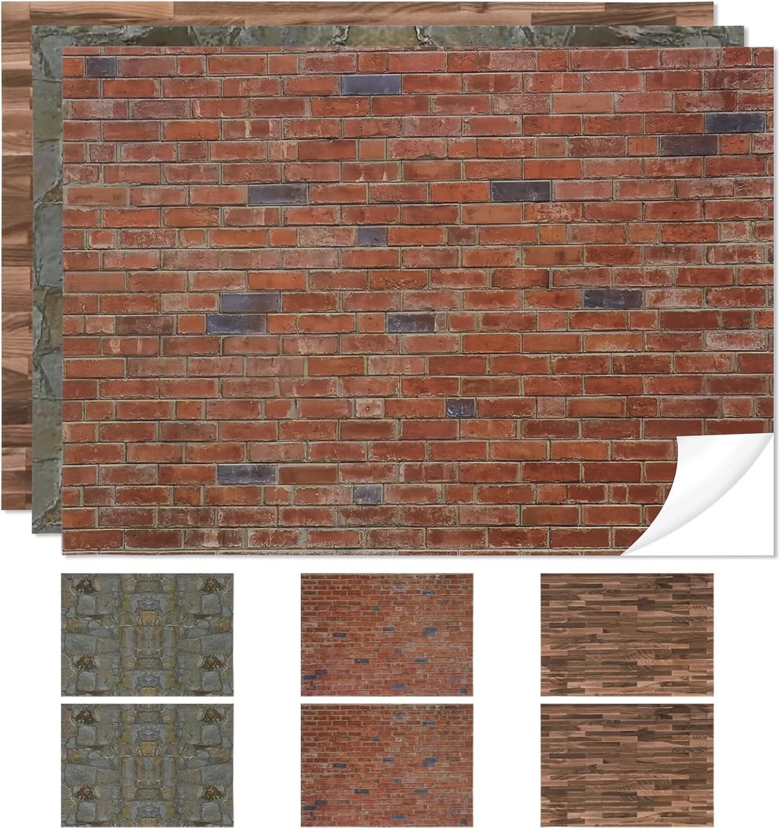 Zelfklevende vloerbedekking 9 vellen - kleurrijk design - ideaal voor poppenhuizen - eenvoudig aan te brengen - ShopVlot