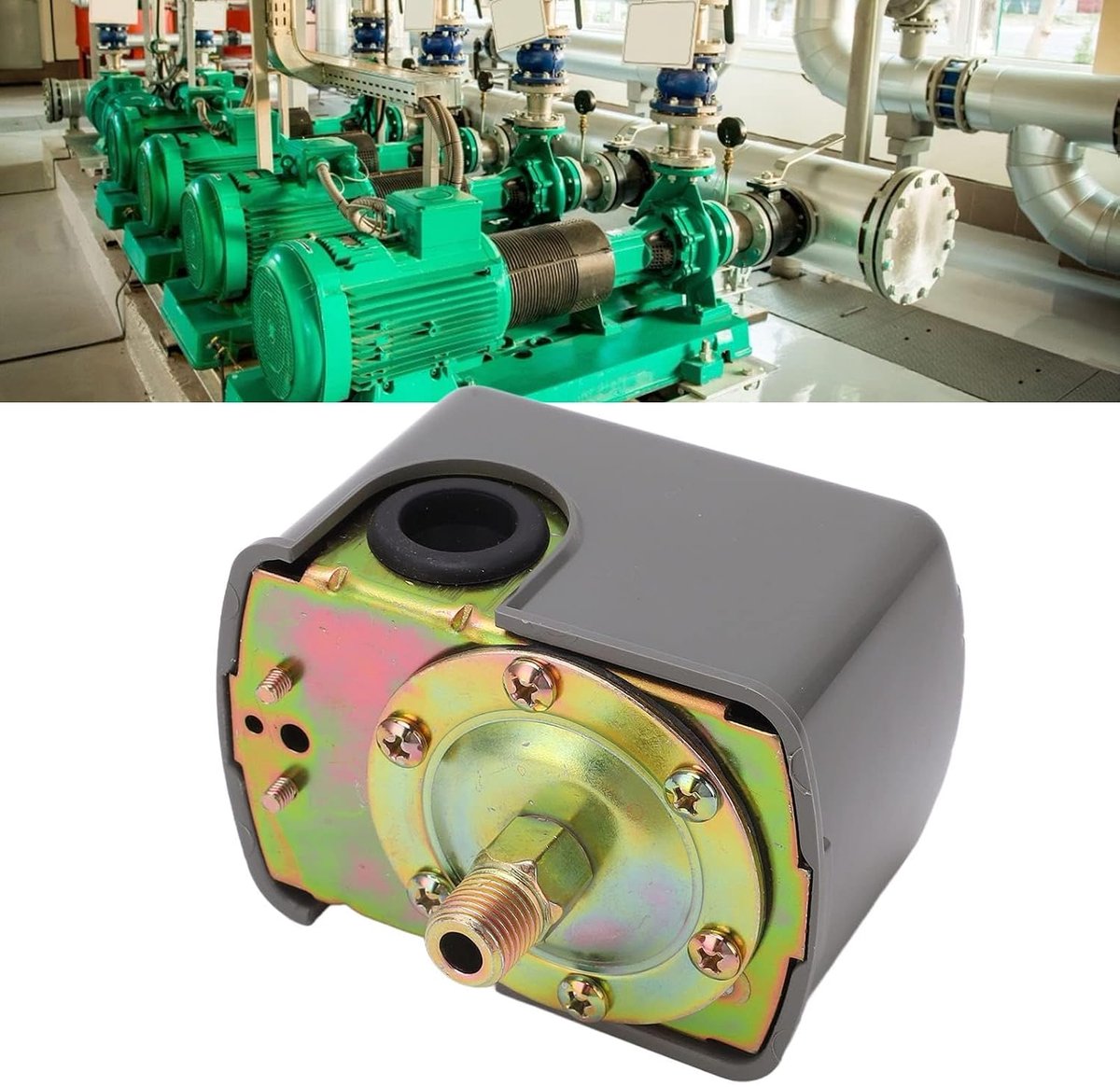 Waterdrukschakelaar 40-60 PSI - Automatische bediening - Laagdruk uitschakeling - Perfect voor tuinpomp - ShopVlot