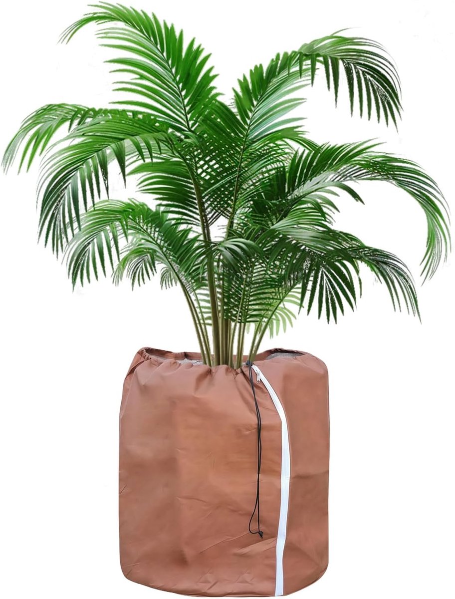 Plantbescherming 45 x 50 cm - Potbeschermingszak met rits en trekkoord - Winterbescherming voor potplanten - ShopVlot