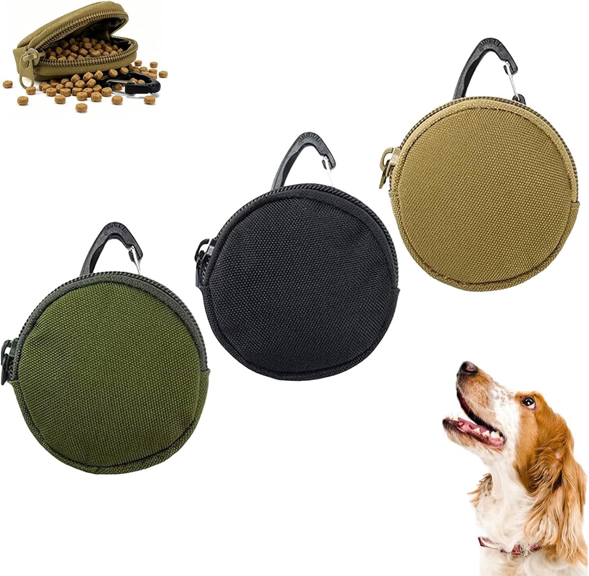 Hond accessoires set van 3 - trainingsvoederzak - multifunctioneel - praktisch voor onderweg - ShopVlot