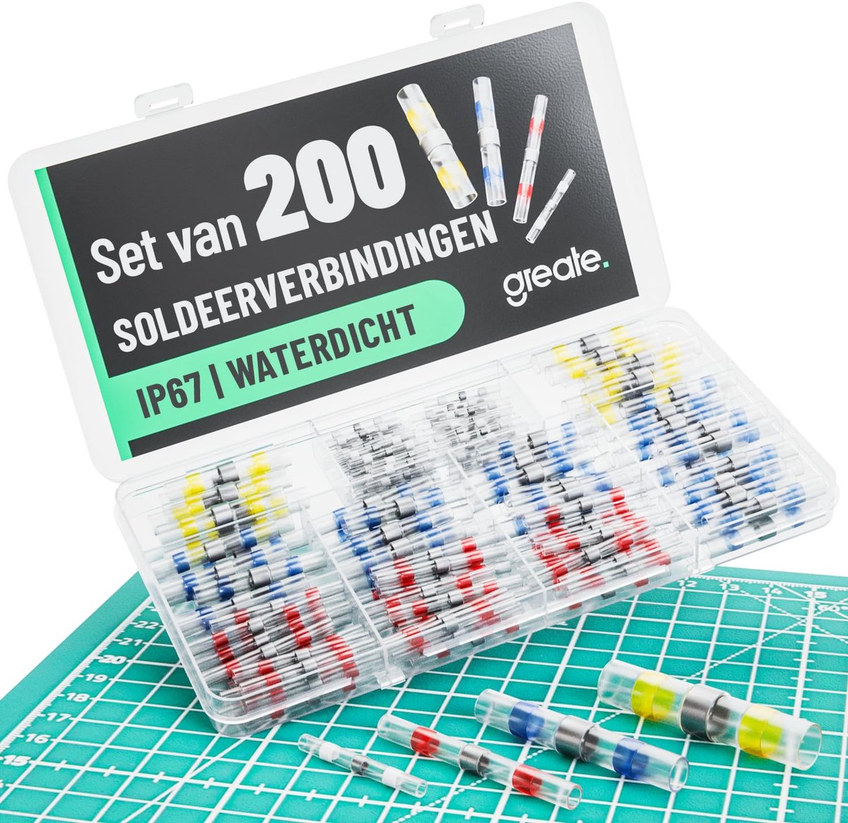 Warmteschrumpbuis set 200 stuks - waterdicht en trekbestendig - betrouwbare kabelverbinding - ShopVlot
