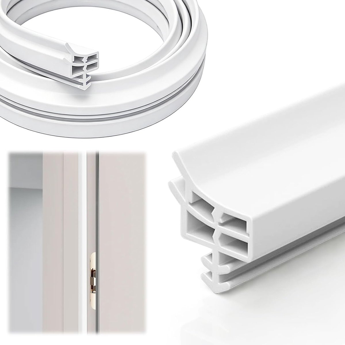 Deurafdichtingssleuf 3-9 mm - rubberen afdichtingsstrip - zelfklevend - eenvoudig te installeren - ShopVlot