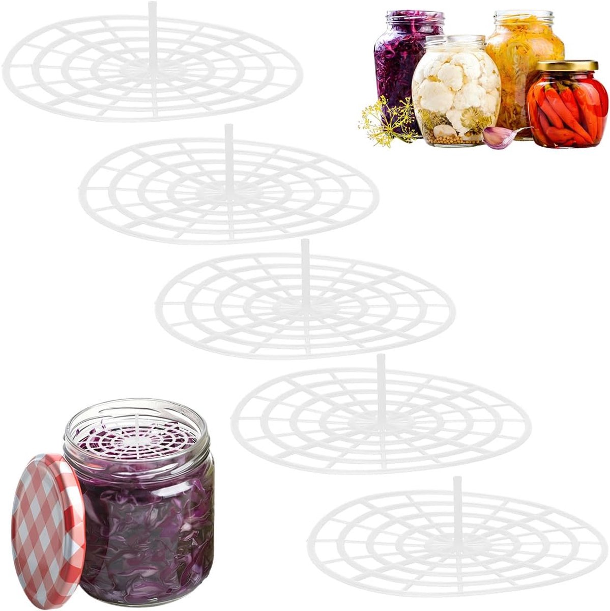 Persnet 12 cm - 5 stuks - stevig materiaal - ideaal voor het afdekken van planten - ShopVlot
