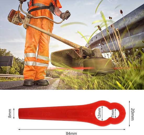 Grasmaaier Kunststof Messen - Vervangmessen Voor Grastrimmers - Duurzame Messen Voor Grastrimmers - Geschikt Voor Einhell Modellen en Tuinonderhoud - 100 stuks reservemesenset - accessoires voor kunststof messen — afbeelding 2