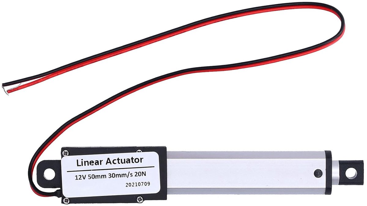 Lineaire actuator 50 mm slag - 12V met interne schakelaar - laag geluidsniveau - ideaal voor industriële toepassingen - ShopVlot