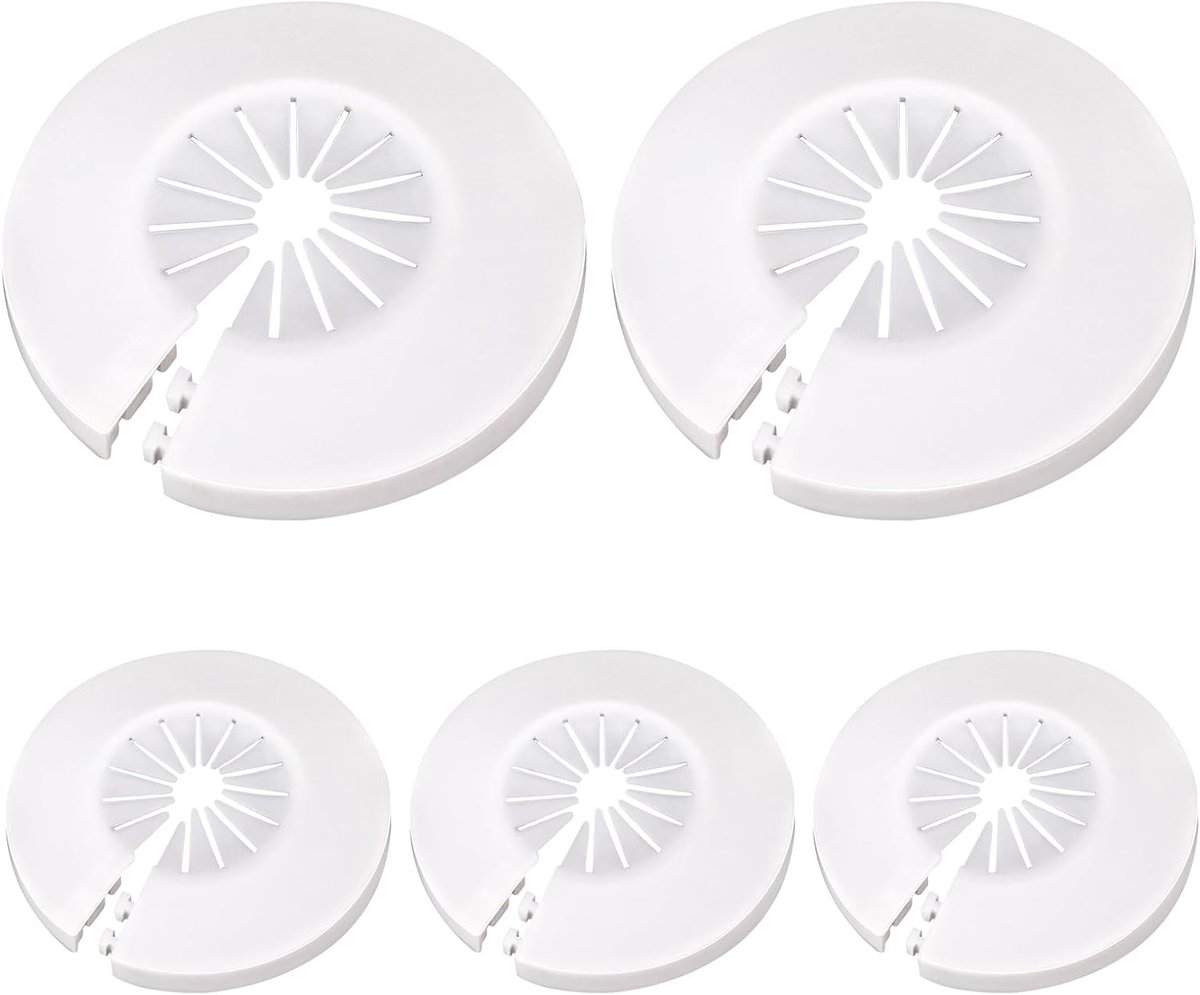 Waterleidingafdekking 5pcs - PP kunststof - Sanitaire rozetten - Verberg leidingen eenvoudig - ShopVlot