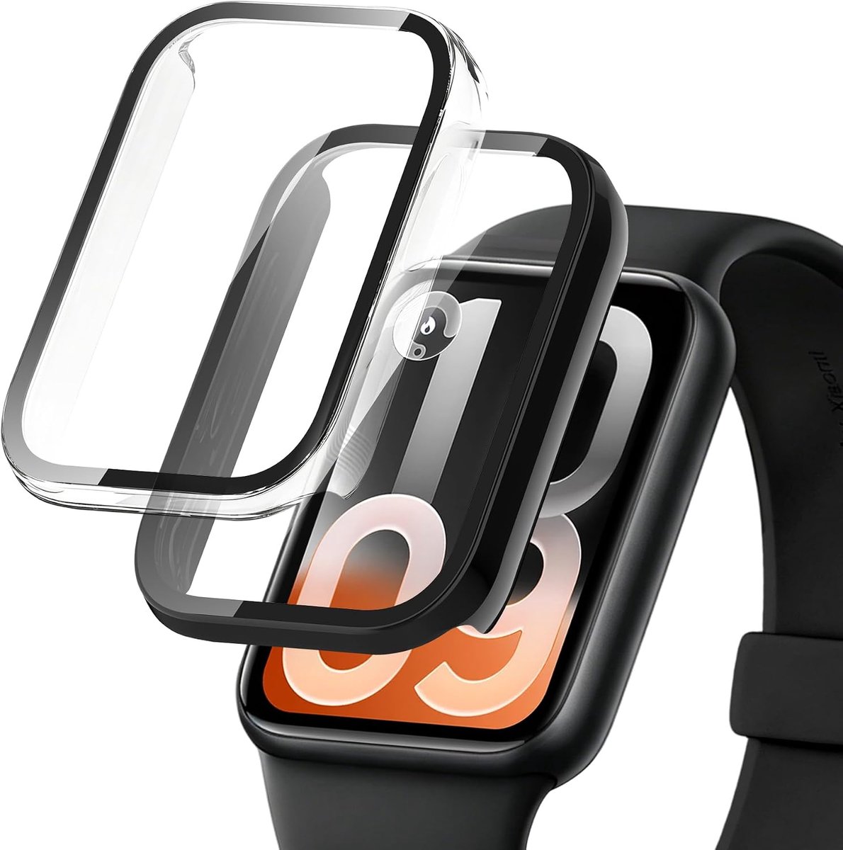 NEWZEROL 2-delige beschermhoesset voor Xiaomi Band 10 Pro - PC-beschermframe + gehard glazen schermbeschermer voor - ShopVlot