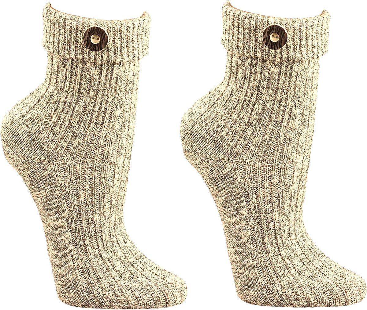 krautwear Costume stockings for women and men, costumes with wool, Natural melange, 35-38 - ShopVlot
