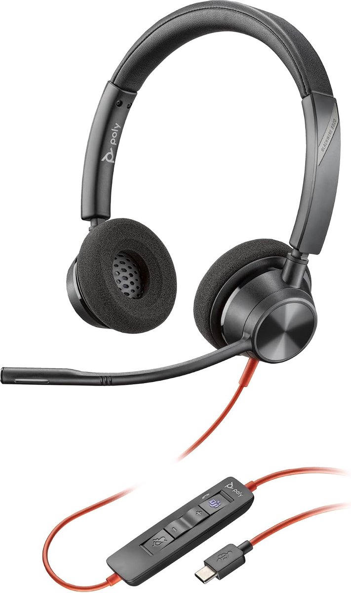 Poly Headset Blackwire C3320-M Stereo USB-C/A Teams - ShopVlot