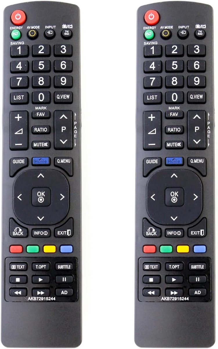 2 Pieces AKB72915244 Replacement Remote Control Suitable for LG LED LCD Plasma TV 19LV2500 26GM250 37LH7020 42LH5700 - ShopVlot
