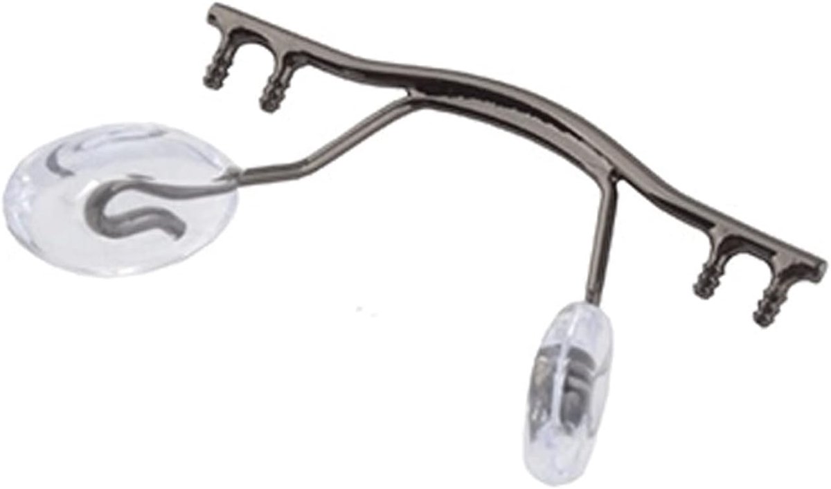 5pcs, Glasses Nose Bridge Replacement Rimless Frame, Stainless Steel Glasses Nose Bridge With Nose Pad (Color : Gun) - ShopVlot