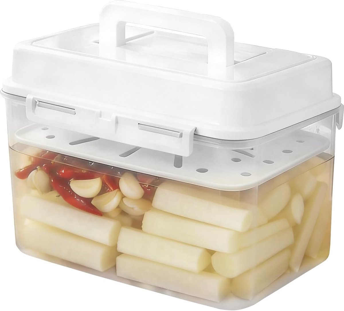 Kimchi Fermentation Storage Container, 5 Litre Fermentation Container with Airtight Lid, Kimchi Container - ShopVlot